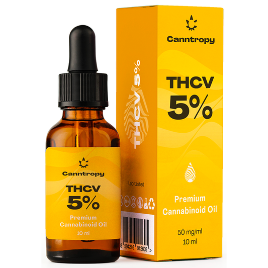 Canntropy THCV Premium Cannabinoid Oil - 5% THCV, 50 mg/ml, 10 ml