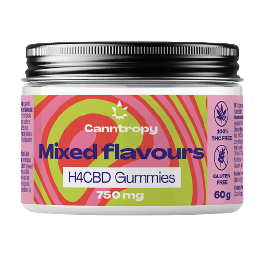Canntropy H4CBD Fruit Gummies ízű keverék, 750 mg, 30 db x 25 mg, 60 g